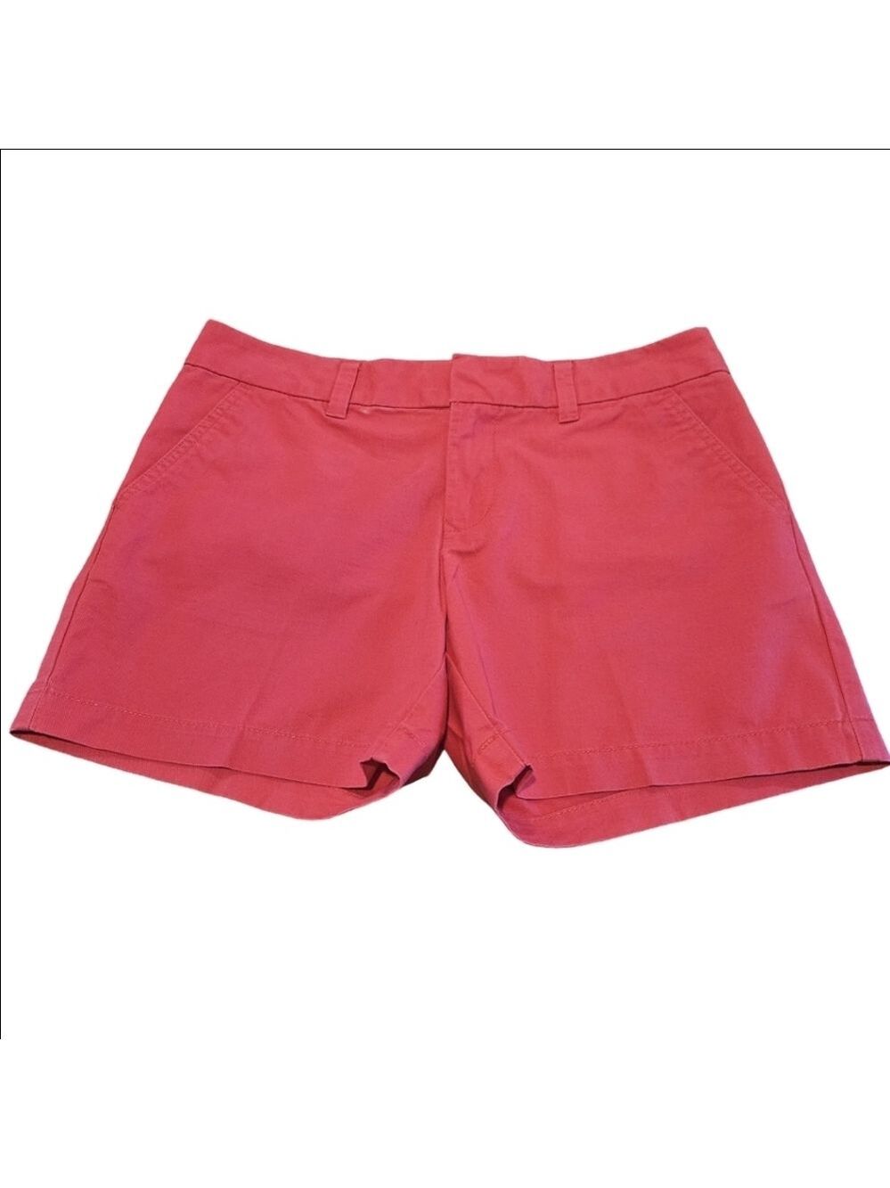 Tommy Hilfiger Women's Red Low-Rise 5" Chino Shorts, Size 4